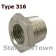 Type 316 Stainless Steel 150#  Pipe Bushings